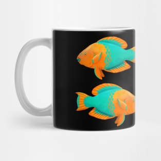 Tropical Coral Reef Rainbow Parrotfish in Digital Mug